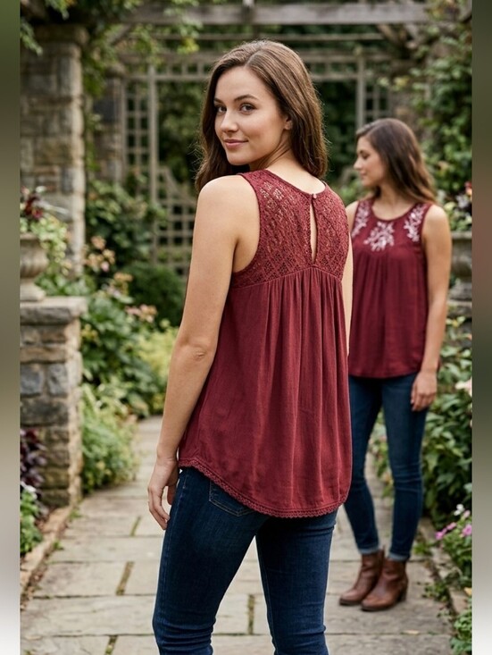 mason & belle Tops - Mason & Belle  Embellished Sleeveless Tank Top